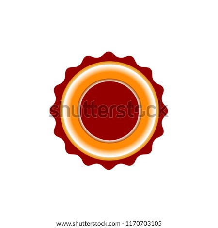 sticker icon, sunburst sertificate stamp vector