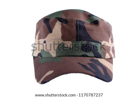 Army cap isolated on white