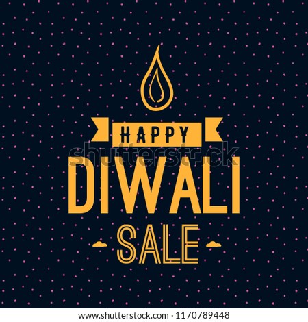 Happy Diwali. Typography. Logo design. Usable for banners, greeting cards, posters, gifts etc