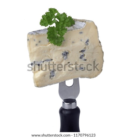 Blue cheese with parsley
