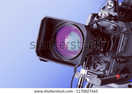 Close-up of a Television Camera lens