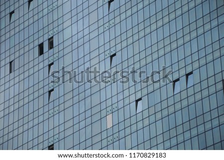 front side windows of a flat building