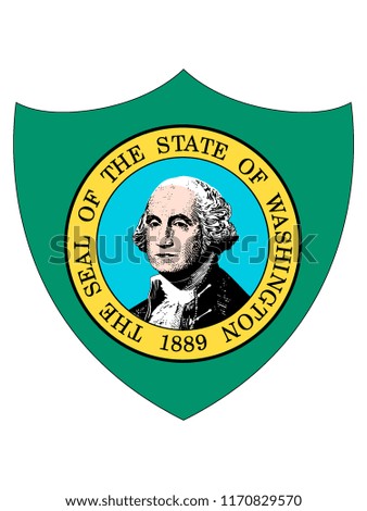 Shield State Flag of Washington