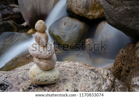 Round stones on the creek