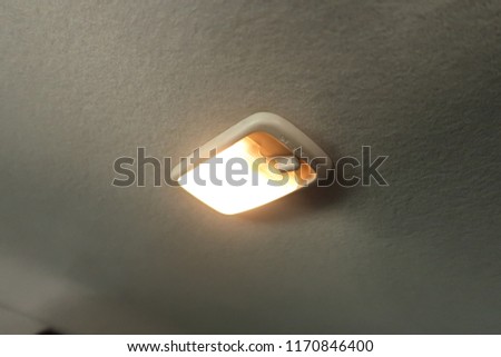 car ceiling light.                