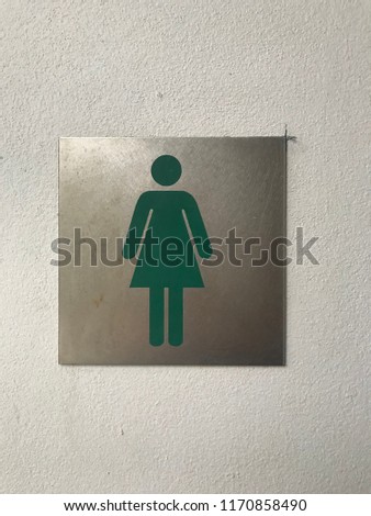 Female Toilet Label