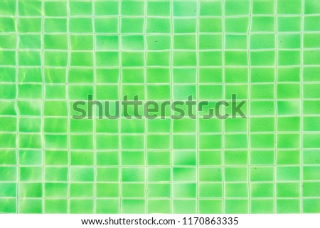 Swimming pool green mosaic background