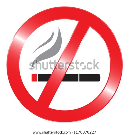 No smoking sign on white background.