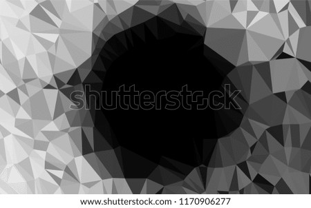 Light Silver, Gray vector low poly cover. Creative geometric illustration in low poly style with gradient. The template can be used as a background for cell phones.