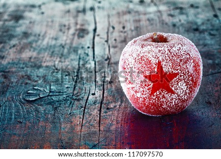 Holiday Apple with Frosted Star