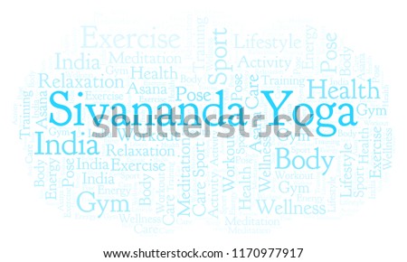 Sivananda Yoga word cloud.