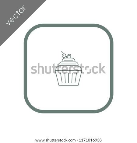 cupcake icon - illustration