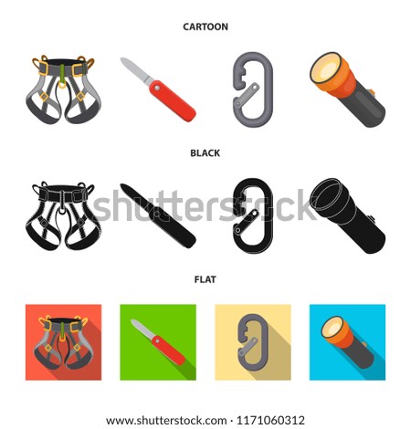 Isolated object of alpinism and peak icon. Set of alpinism and camp vector icon for stock.