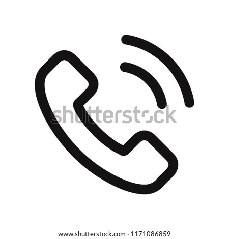 Phone call icon vector illustration. Call symbol. Telephone pictogram, flat vector sign isolated on white background. Simple vector illustration for graphic and web design.