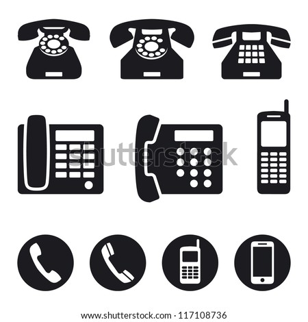 Phone icons, vector illustration