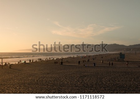 Picture of Santa Monica Beach Taken from Santa Monica Pier. 