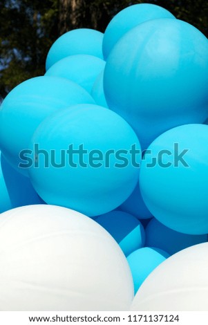 Air balloons background, big bunch of helium balloons  