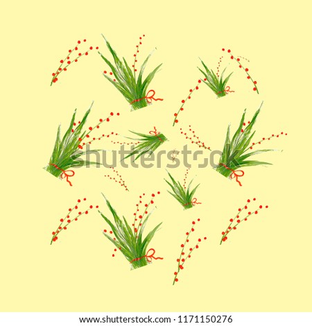 2. Colorful decorative design. Lovely bouquet of flowers. leaves, isolated on background. Seamless pattern. Vintage paint. Colorful illustration. For postcards,wallpaper ,design elements etc.