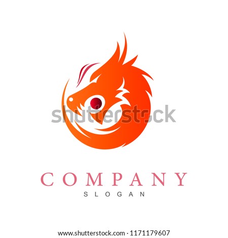 dragon logo with a simple look, legend symbol, culture icon