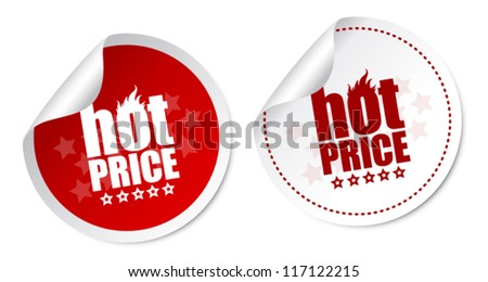 Hot price stickers Royalty-Free Stock Photo #117122215