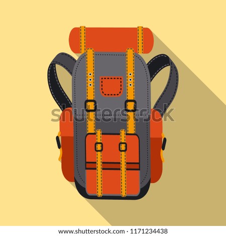 Isolated object of alpinism and peak icon. Set of alpinism and camp stock vector illustration.