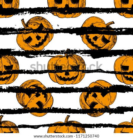 Halloween, seamless pattern. This is an excellent Halloween party pattern, for fabric, postcards, invitations, wrapping paper, banners and more.