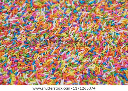 Sugar sprinkle dots decoration for cake and bakery for background