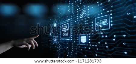 CRM Customer Relationship Management Business Internet Techology Concept. Royalty-Free Stock Photo #1171281793