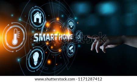 Smart home Automation Control System. Innovation technology internet Network Concept.