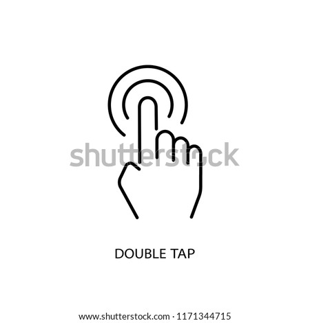 Double tap vector icon. Double click illustration Royalty-Free Stock Photo #1171344715