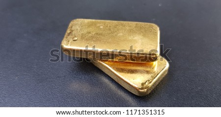 Gold bar on black background from the major world countries:using as Forex or financial economy