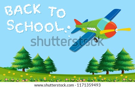 Back to school template illustration