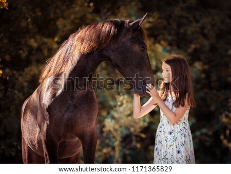 girl with her horse