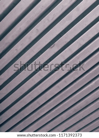 Concrete beams on a ceiling in a diagonal pattern design                          