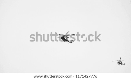 Helicopter background / A helicopter is a type of rotorcraft in which lift and thrust are supplied by rotors