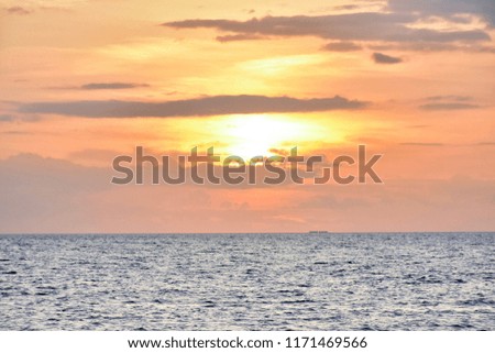 Sunset over sea landscape