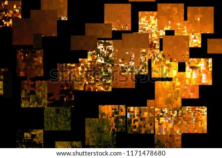 Abstract photography with cubist effects,art  digital, abstract, mosaic effects, black background,  Royalty-Free Stock Photo #1171478680