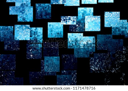 Abstract photography with cubist effects,art  digital, abstract, mosaic effects, black background,  Royalty-Free Stock Photo #1171478716