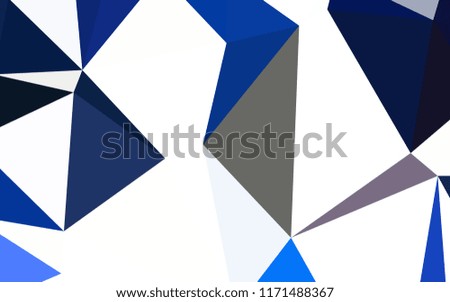 Dark BLUE vector abstract mosaic pattern. Creative illustration in halftone style with triangles. Best triangular design for your business.