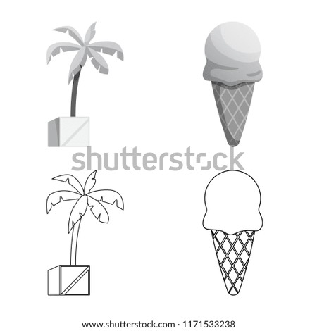Isolated object of pool and swimming logo. Collection of pool and activity stock symbol for web.