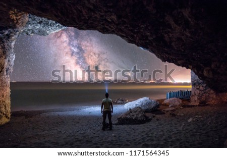 Balos cave at night
Samos island, Greece.