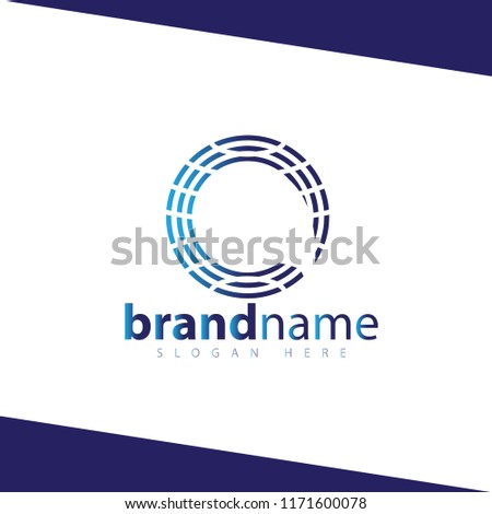 global talk line logo design stock template