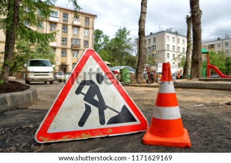 Sign road work.