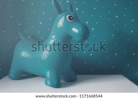 Toy horse in the kids room