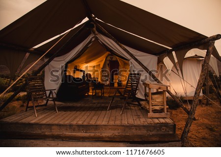 A Luxury Camping Tent In The Desert