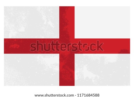 Flag of England. 
flag of a constituent unit of the United Kingdom, flown subordinate to the Union Jack, that consists of a white field (background) with a red cross known as the Cross of St. George.