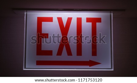 Safety Signage Exit Sign