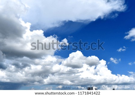 blue sky white clouds as background