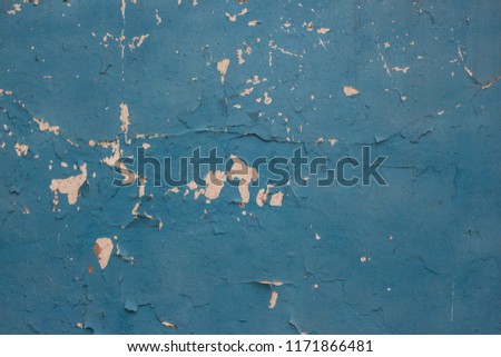 Old wall of blue color