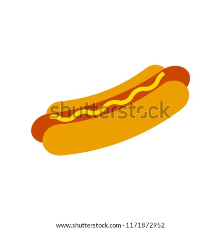 Hotdog vector icon illustration Royalty-Free Stock Photo #1171872952